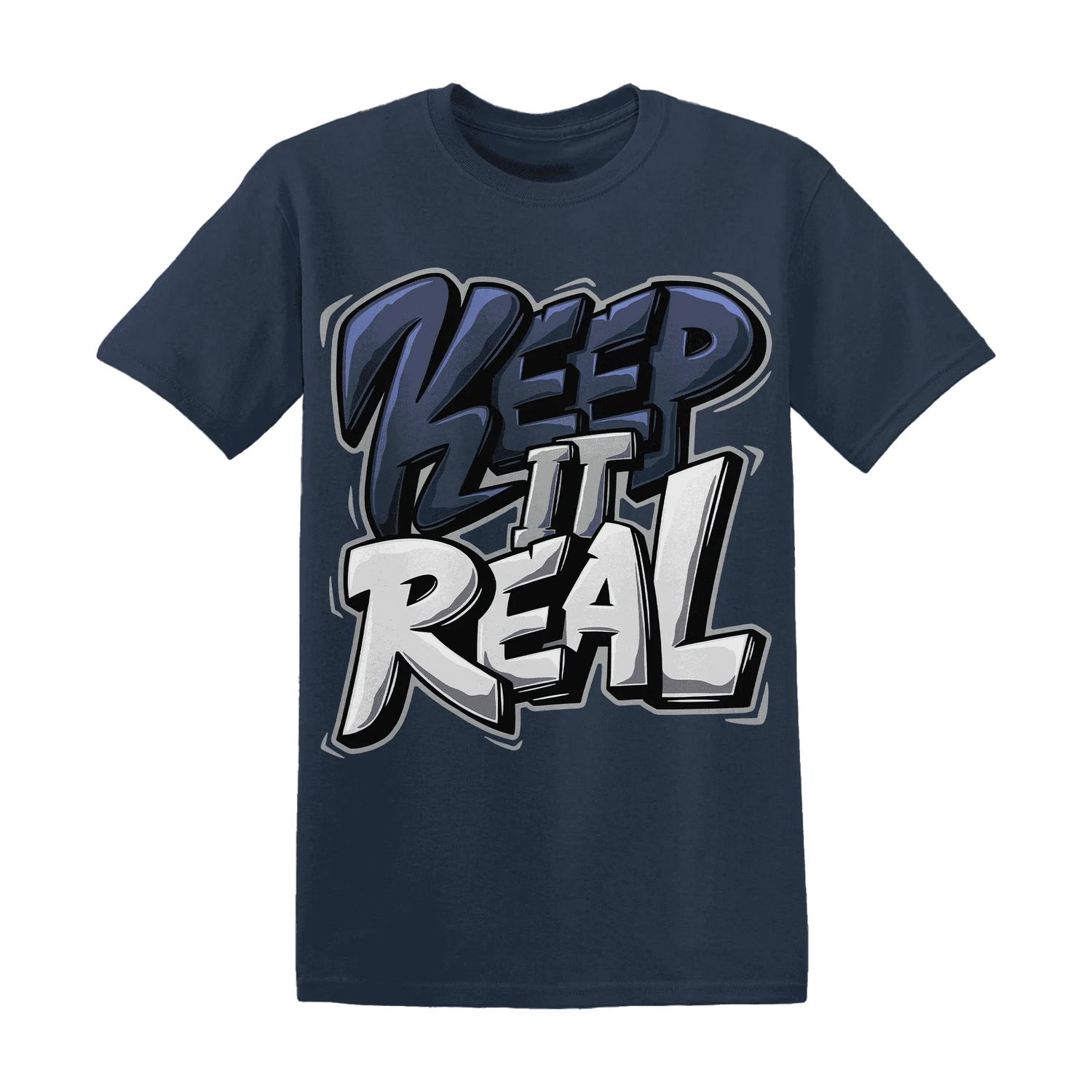 VaporMax-Plus-Midnight-Navy-White-Metallic-Silver-T-Shirt-Match-Keep-Real