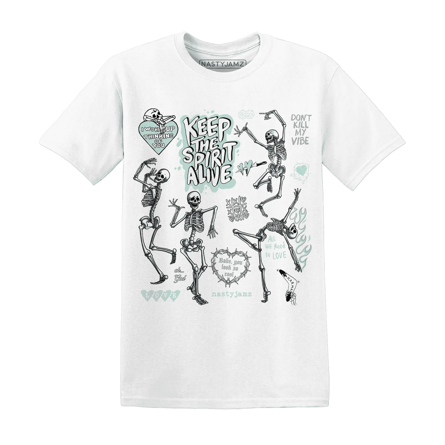 AF-1-Low-Jade-Ice-White-NastyJamz-T-Shirt-Match-Keep-The-Spirit-Alive