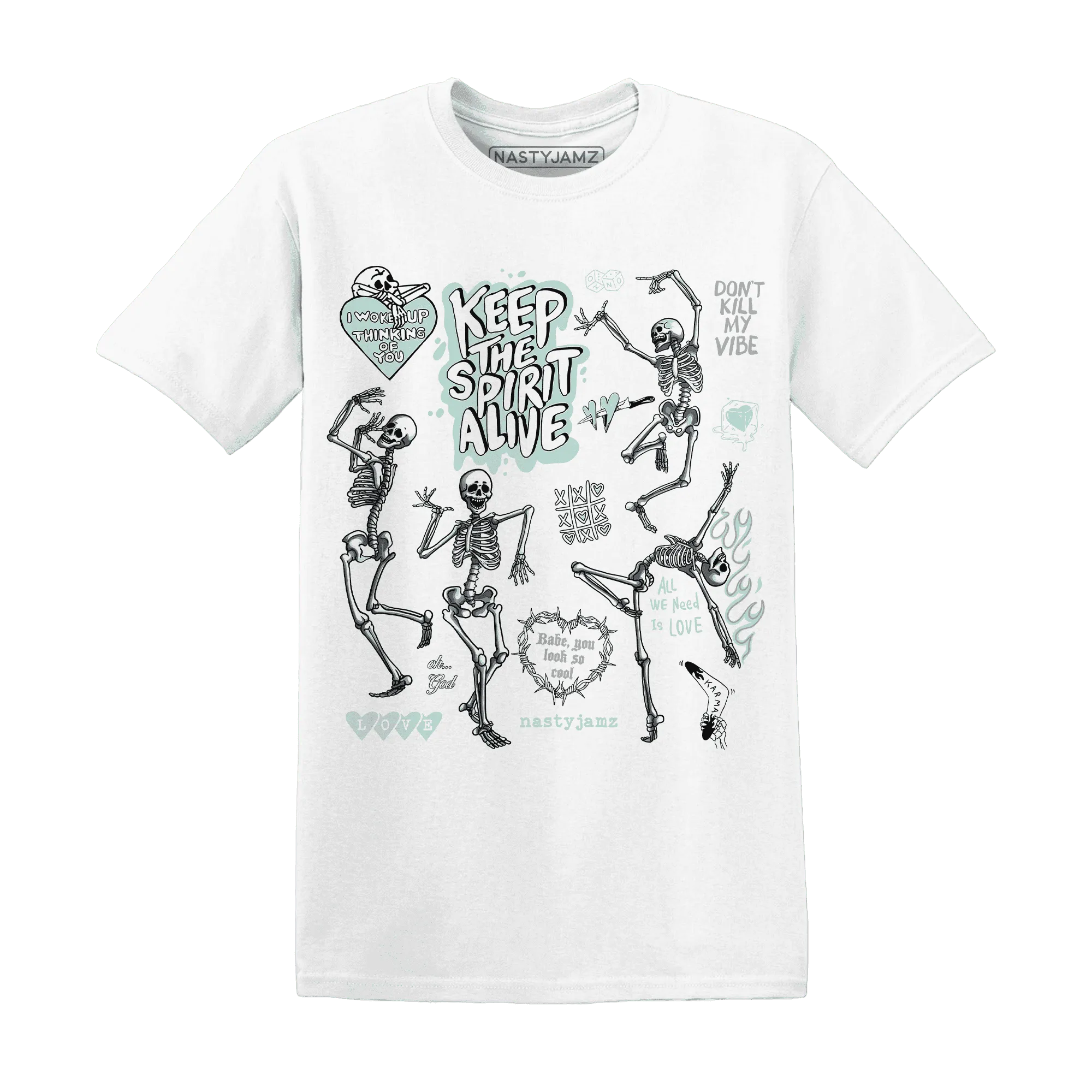 AF-1-Low-Jade-Ice-White-NastyJamz-T-Shirt-Match-Keep-The-Spirit-Alive