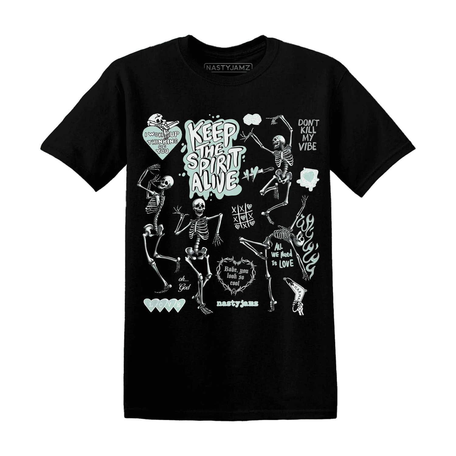 AF-1-Low-Jade-Ice-White-NastyJamz-T-Shirt-Match-Keep-The-Spirit-Alive