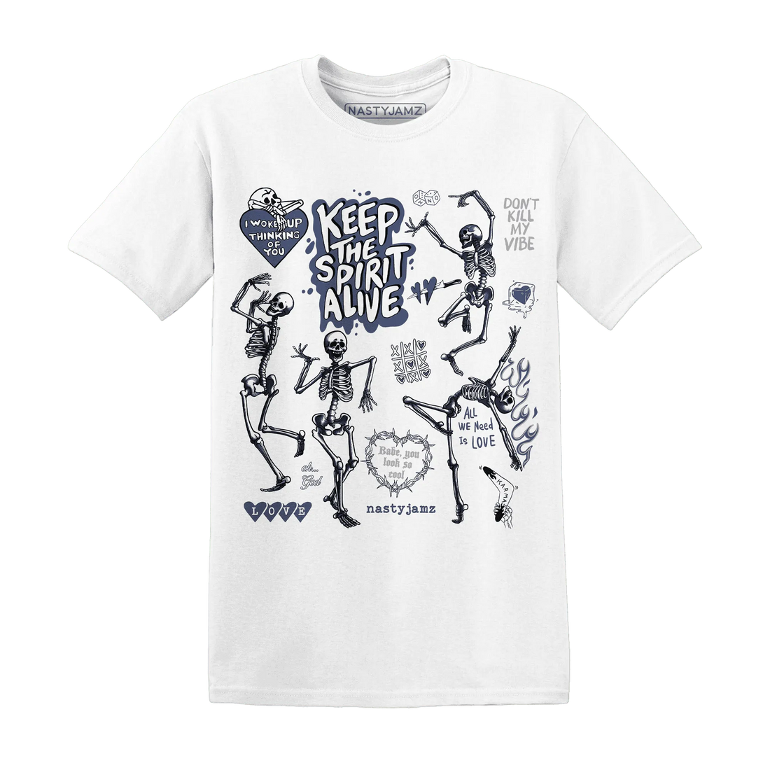 Low-Diffused-Blue-11s-NastyJamz-T-Shirt-Match-Keep-The-Spirit-Alive