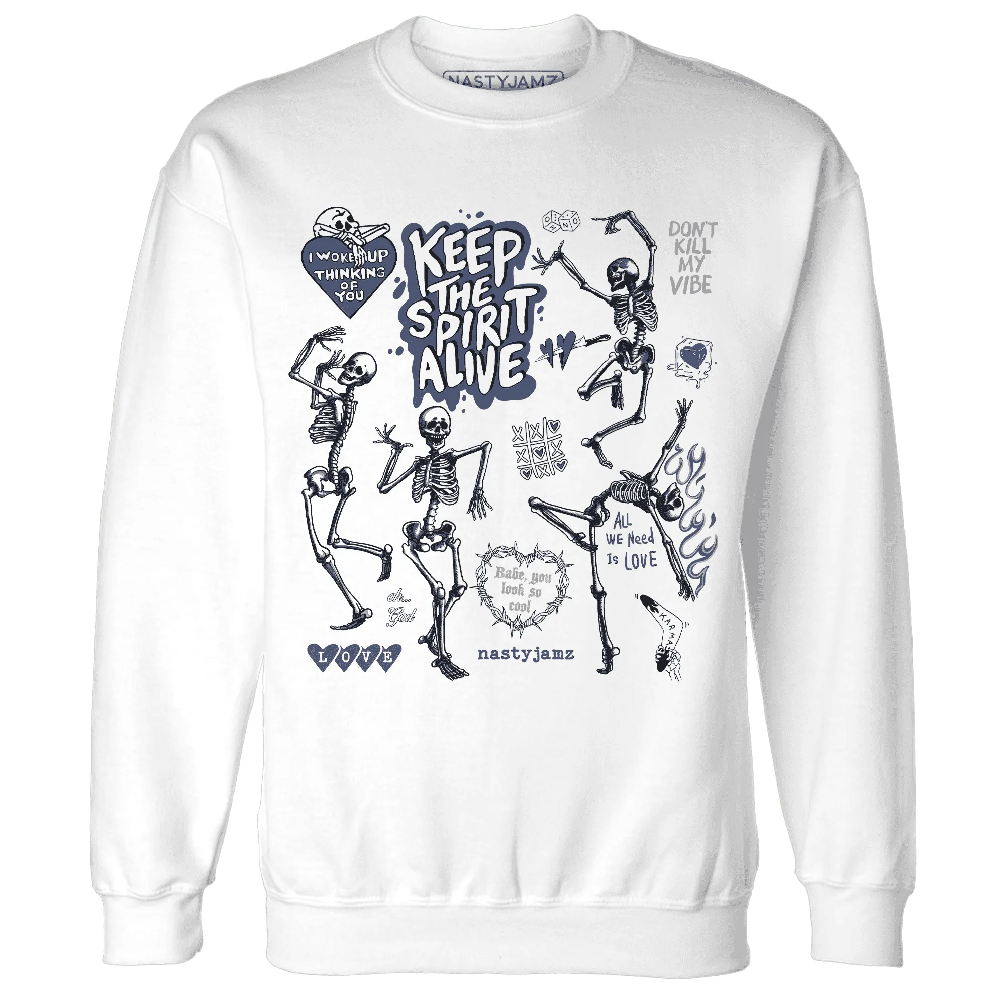 Low-Diffused-Blue-11s-NastyJamz-Sweatshirt-Match-Keep-The-Spirit-Alive