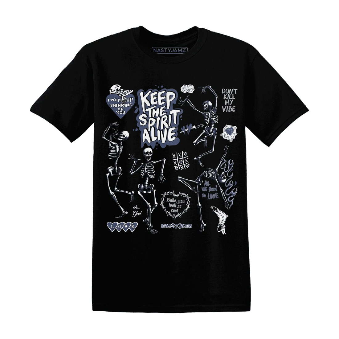 Low-Diffused-Blue-11s-NastyJamz-T-Shirt-Match-Keep-The-Spirit-Alive