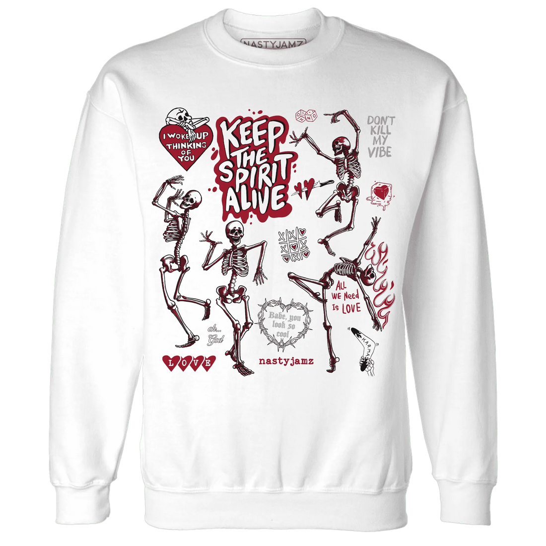 Retro-Red-Taxi-12s-NastyJamz-Sweatshirt-Match-Keep-The-Spirit-Alive