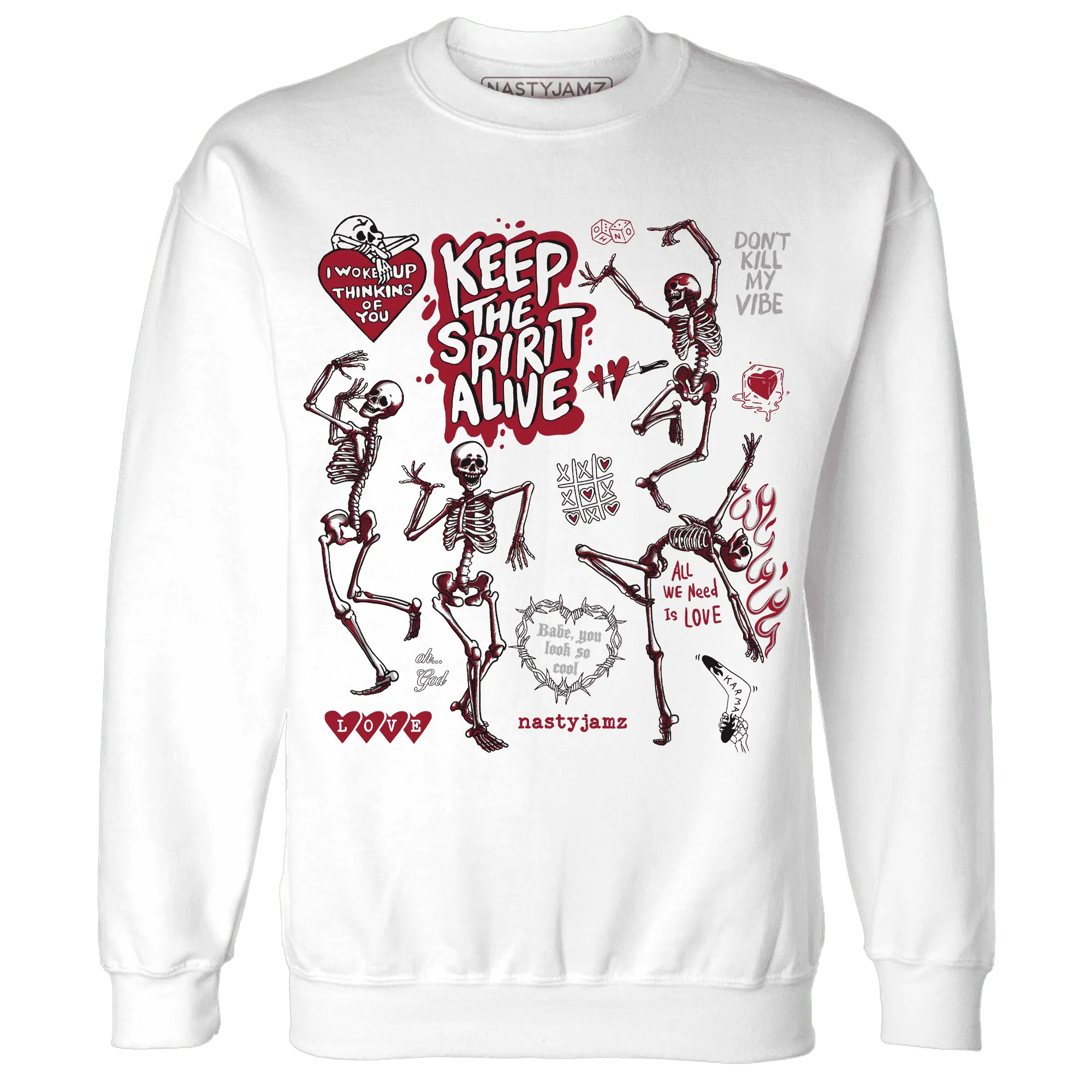 Retro-Red-Taxi-12s-NastyJamz-Sweatshirt-Match-Keep-The-Spirit-Alive