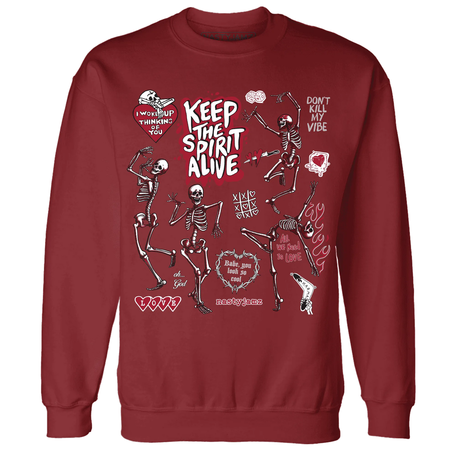 Retro-Red-Taxi-12s-NastyJamz-Sweatshirt-Match-Keep-The-Spirit-Alive