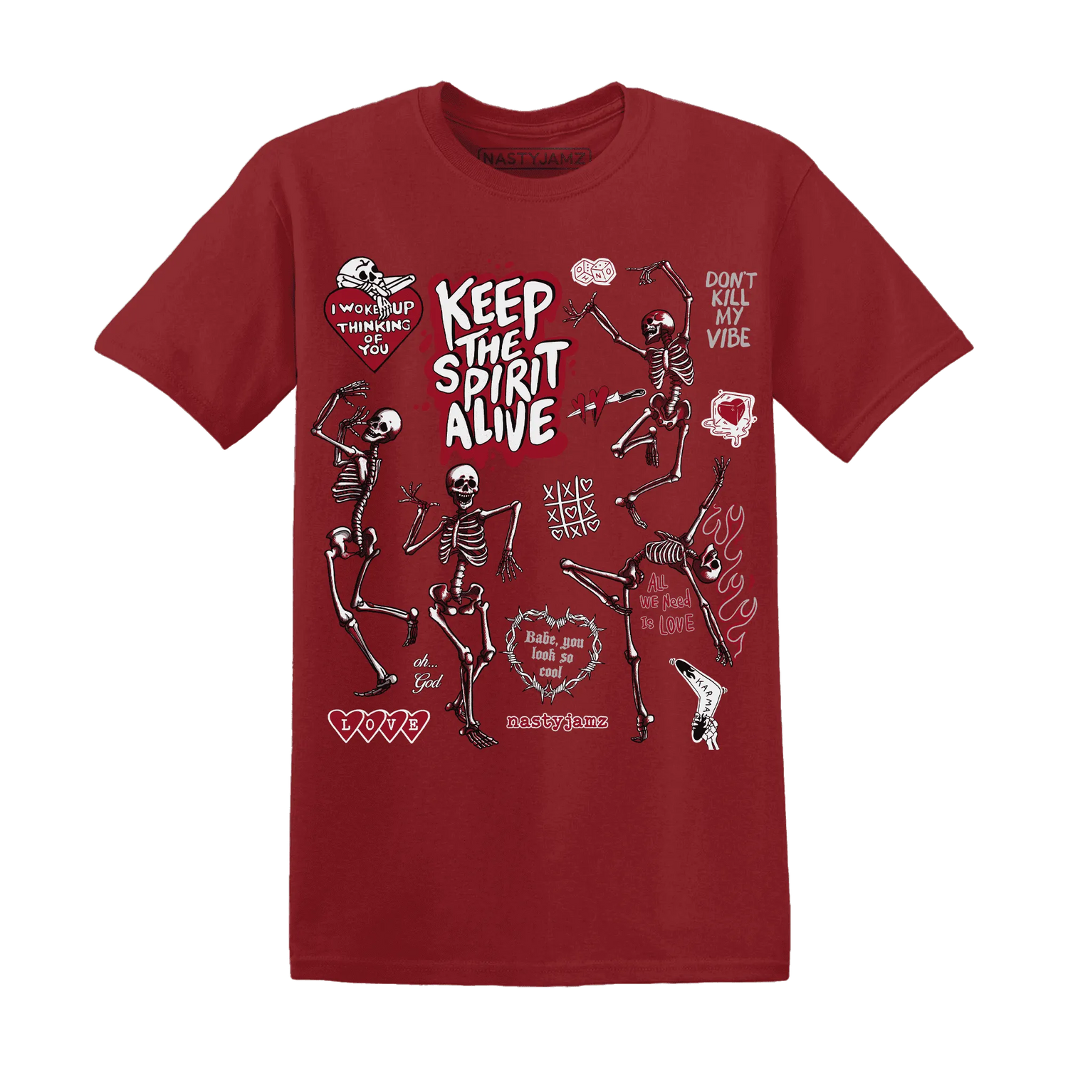 Retro-Red-Taxi-12s-NastyJamz-T-Shirt-Match-Keep-The-Spirit-Alive