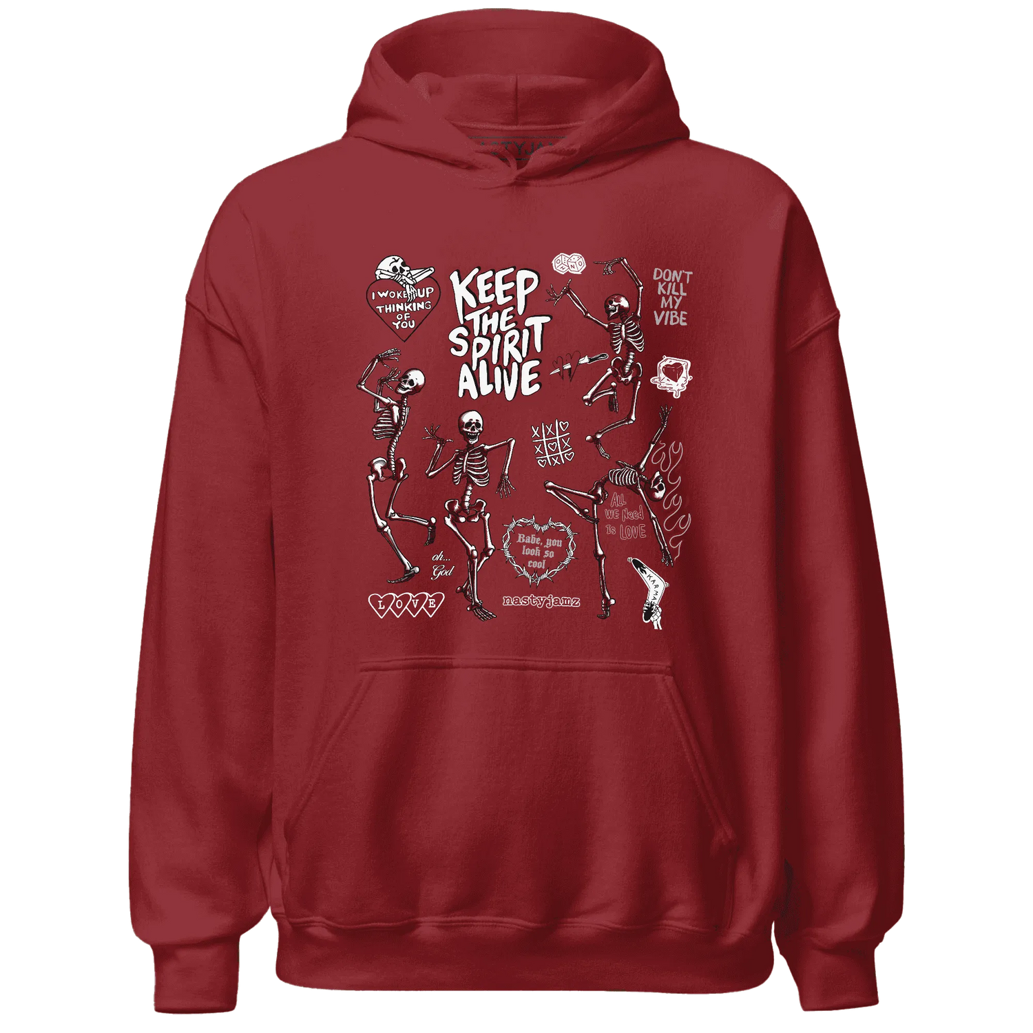 Retro-Red-Taxi-12s-NastyJamz-Hoodie-Match-Keep-The-Spirit-Alive