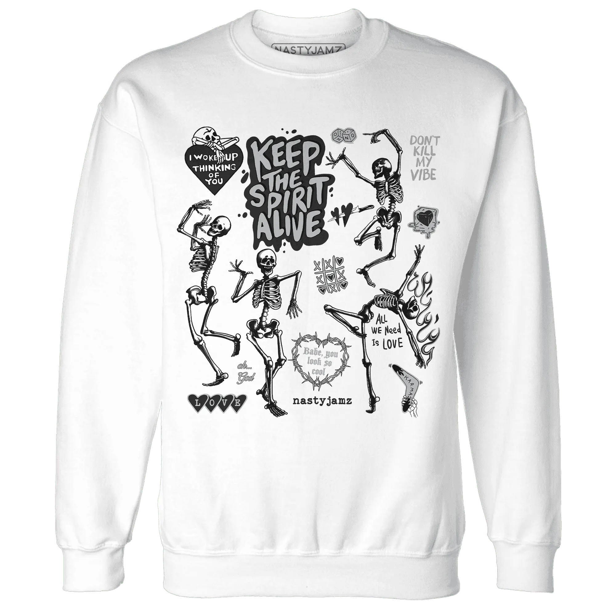 Wolf-Grey-12s-NastyJamz-Sweatshirt-Match-Keep-The-Spirit-Alive