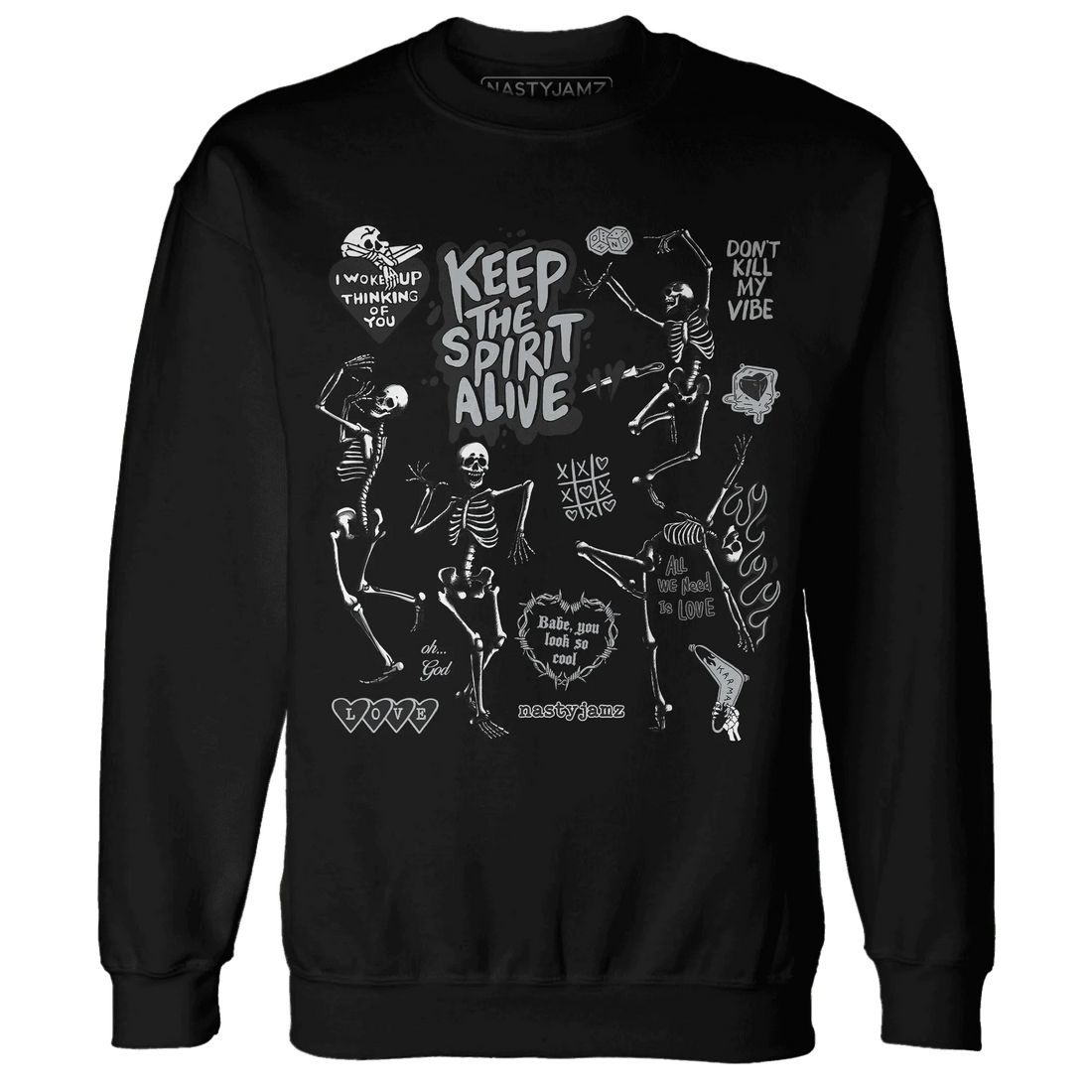 Wolf-Grey-12s-NastyJamz-Sweatshirt-Match-Keep-The-Spirit-Alive