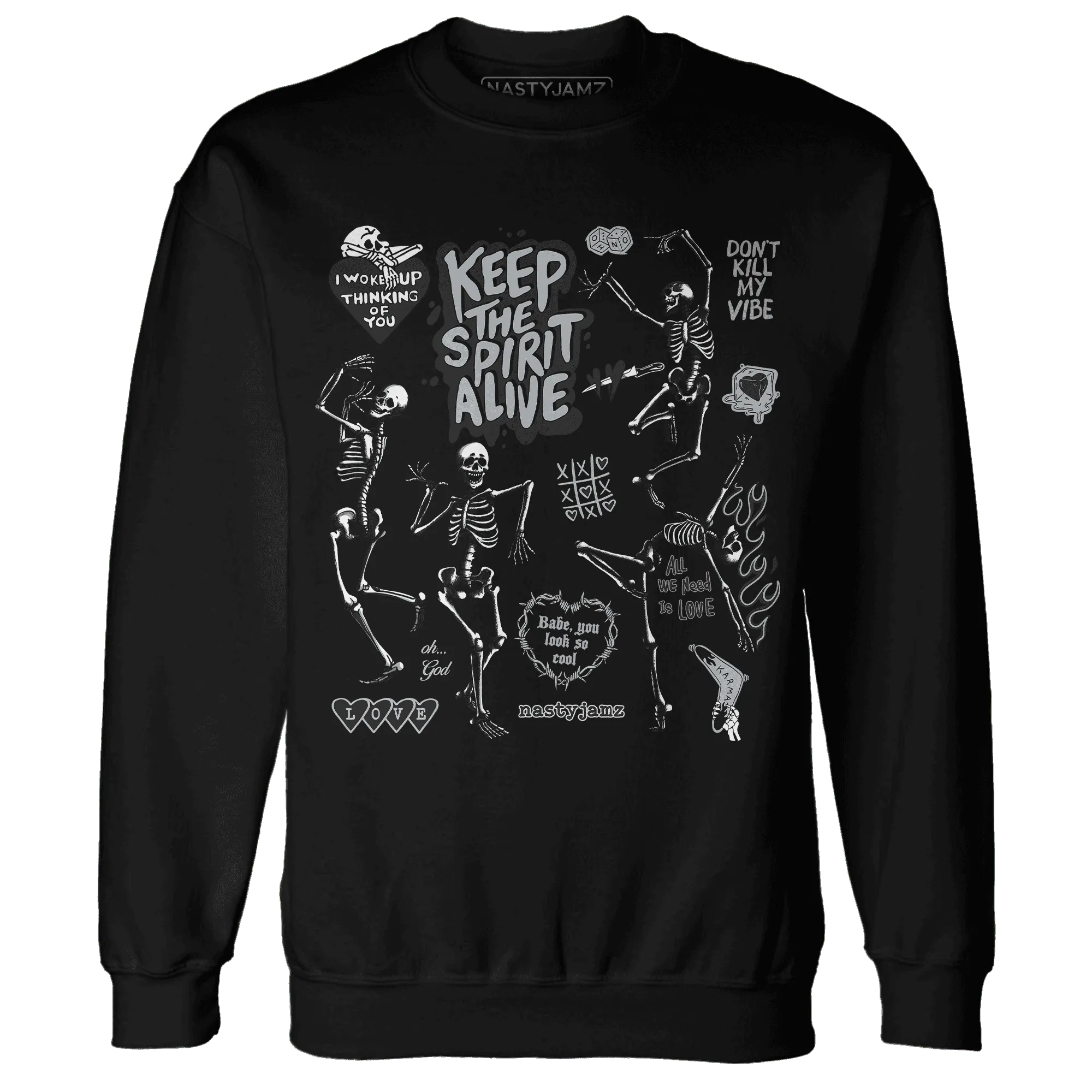 Wolf-Grey-12s-NastyJamz-Sweatshirt-Match-Keep-The-Spirit-Alive