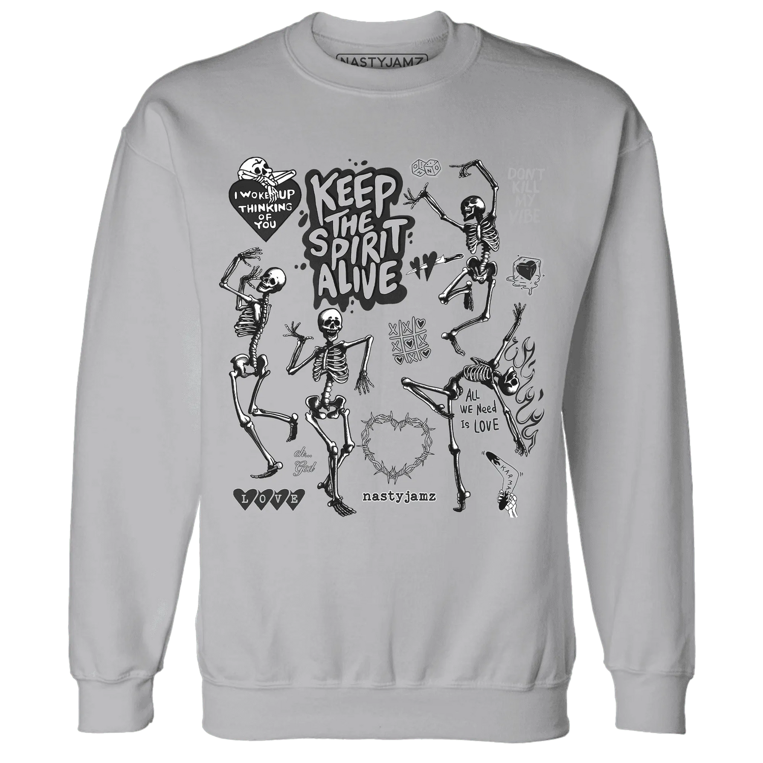 Wolf-Grey-12s-NastyJamz-Sweatshirt-Match-Keep-The-Spirit-Alive