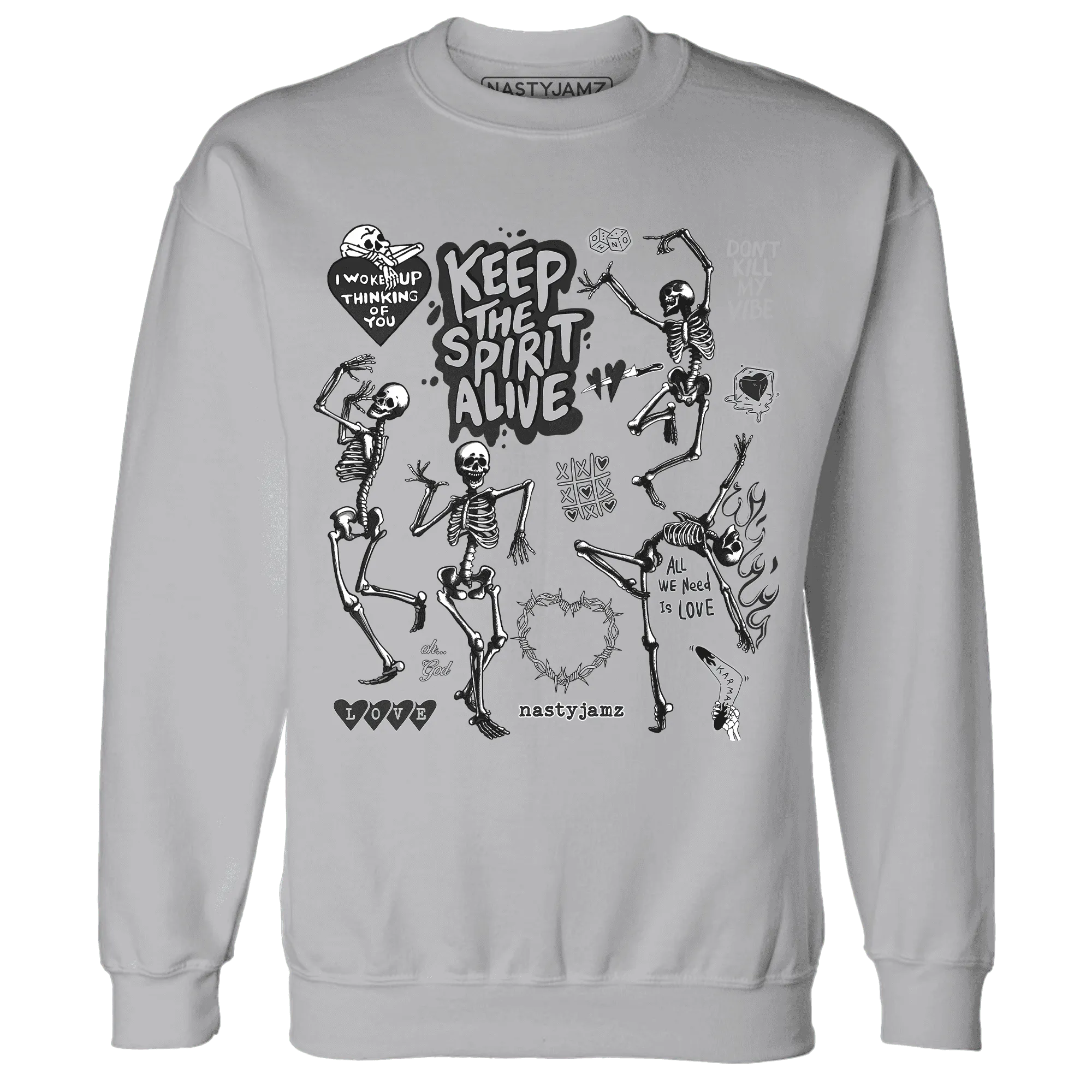Wolf-Grey-12s-NastyJamz-Sweatshirt-Match-Keep-The-Spirit-Alive