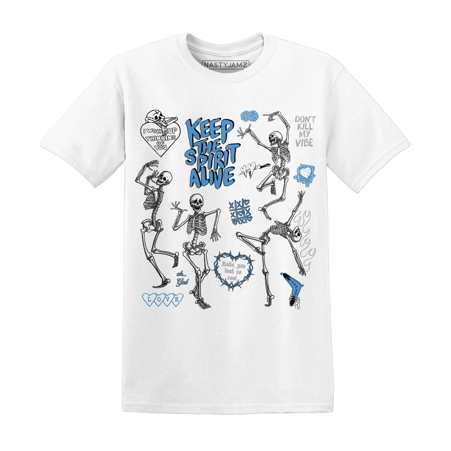 Carolina-Blue-Univercitii-17s-NastyJamz-T-Shirt-Match-Keep-The-Spirit-Alive