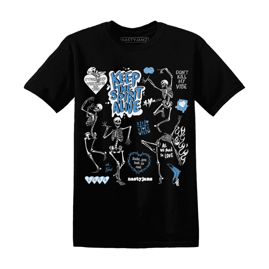 Carolina-Blue-Univercitii-17s-NastyJamz-T-Shirt-Match-Keep-The-Spirit-Alive