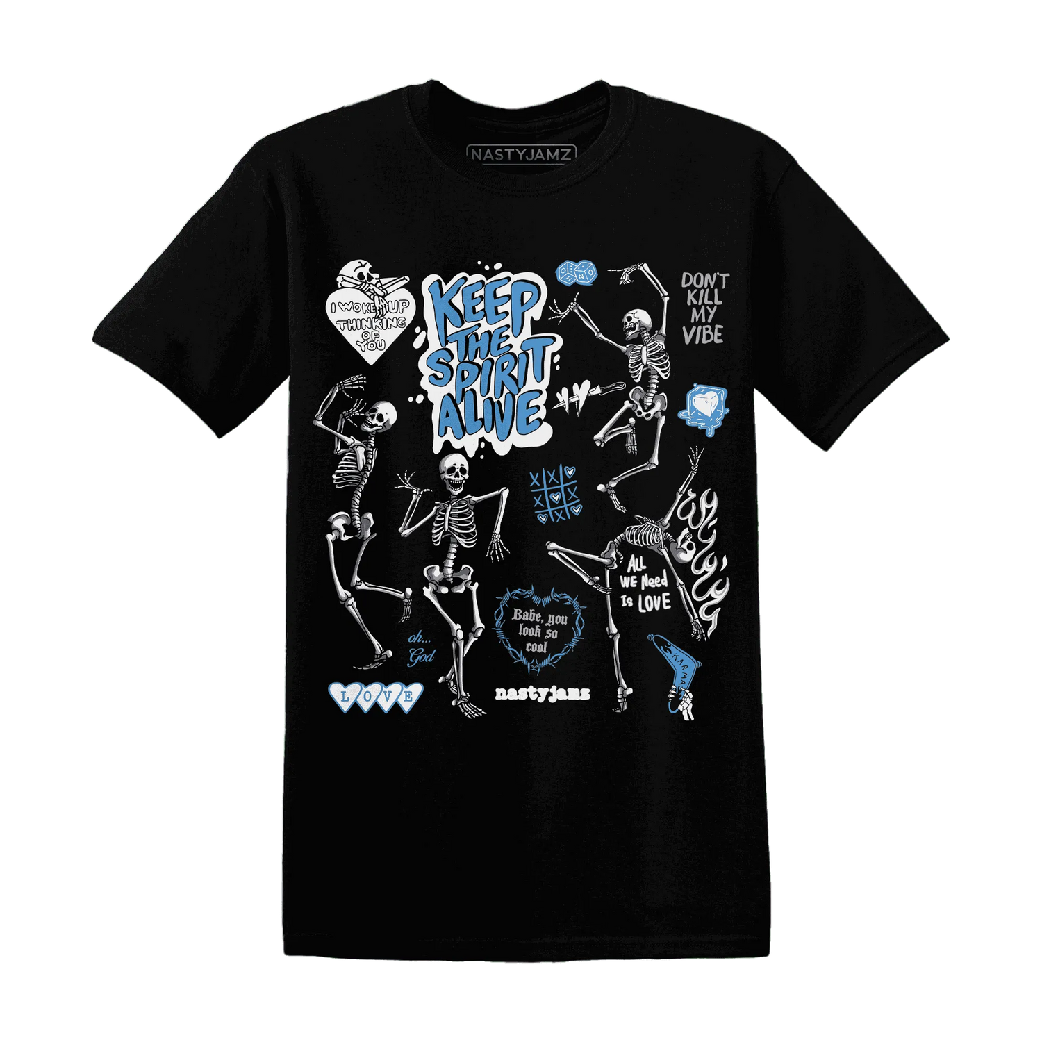Carolina-Blue-Univercitii-17s-NastyJamz-T-Shirt-Match-Keep-The-Spirit-Alive