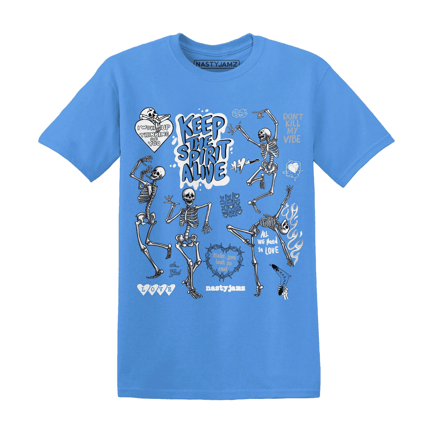 Carolina-Blue-Univercitii-17s-NastyJamz-T-Shirt-Match-Keep-The-Spirit-Alive