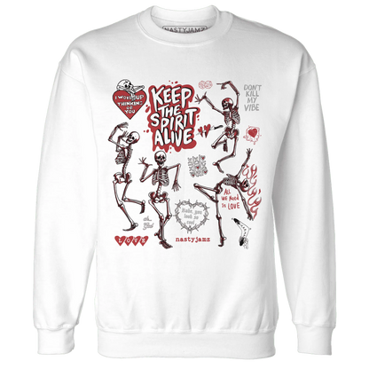 Black-Toe-Reimagined-Red-White-1s-Sweatshirt-Match-Keep-The-Spirit-Alive