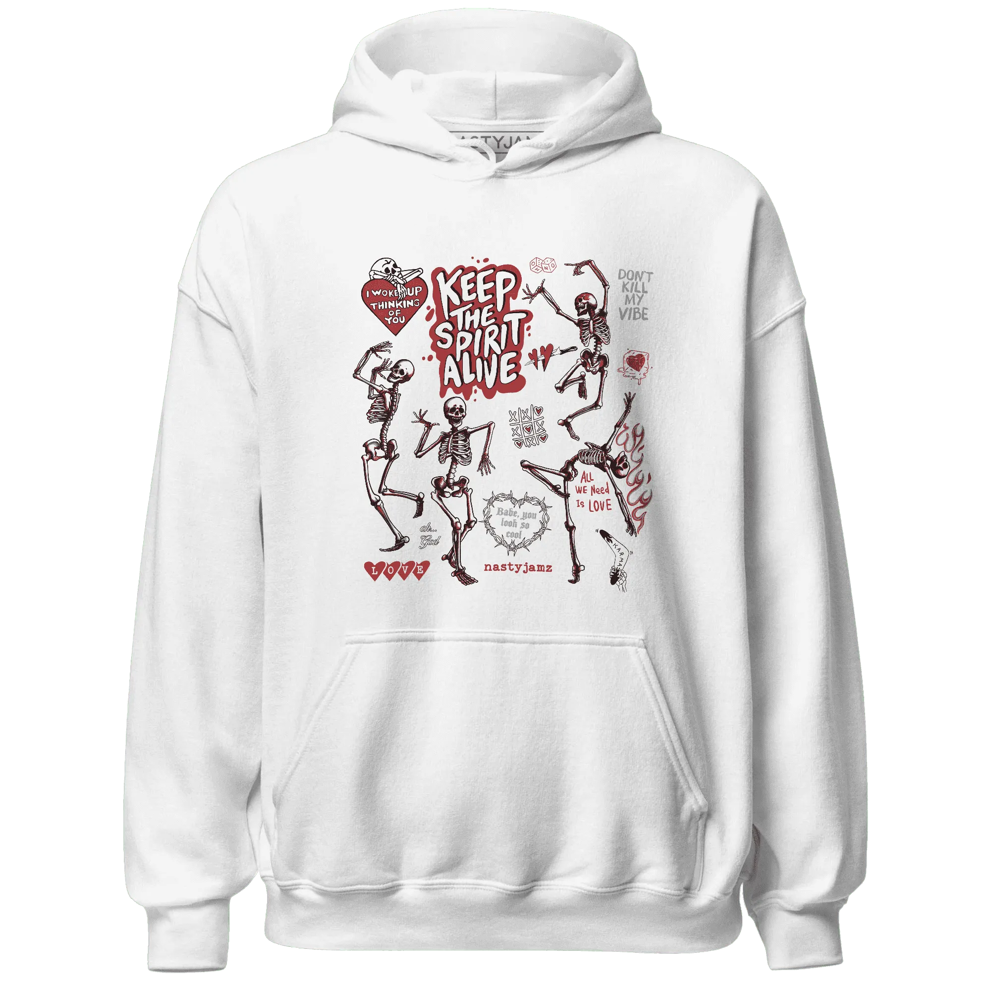 Black-Toe-Reimagined-Red-White-1s-Hoodie-Match-Keep-The-Spirit-Alive
