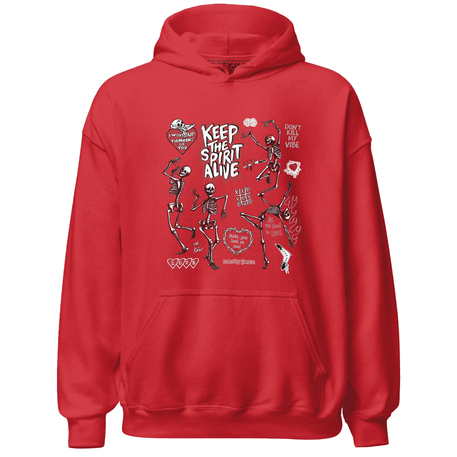 Black-Toe-Reimagined-Red-White-1s-Hoodie-Match-Keep-The-Spirit-Alive