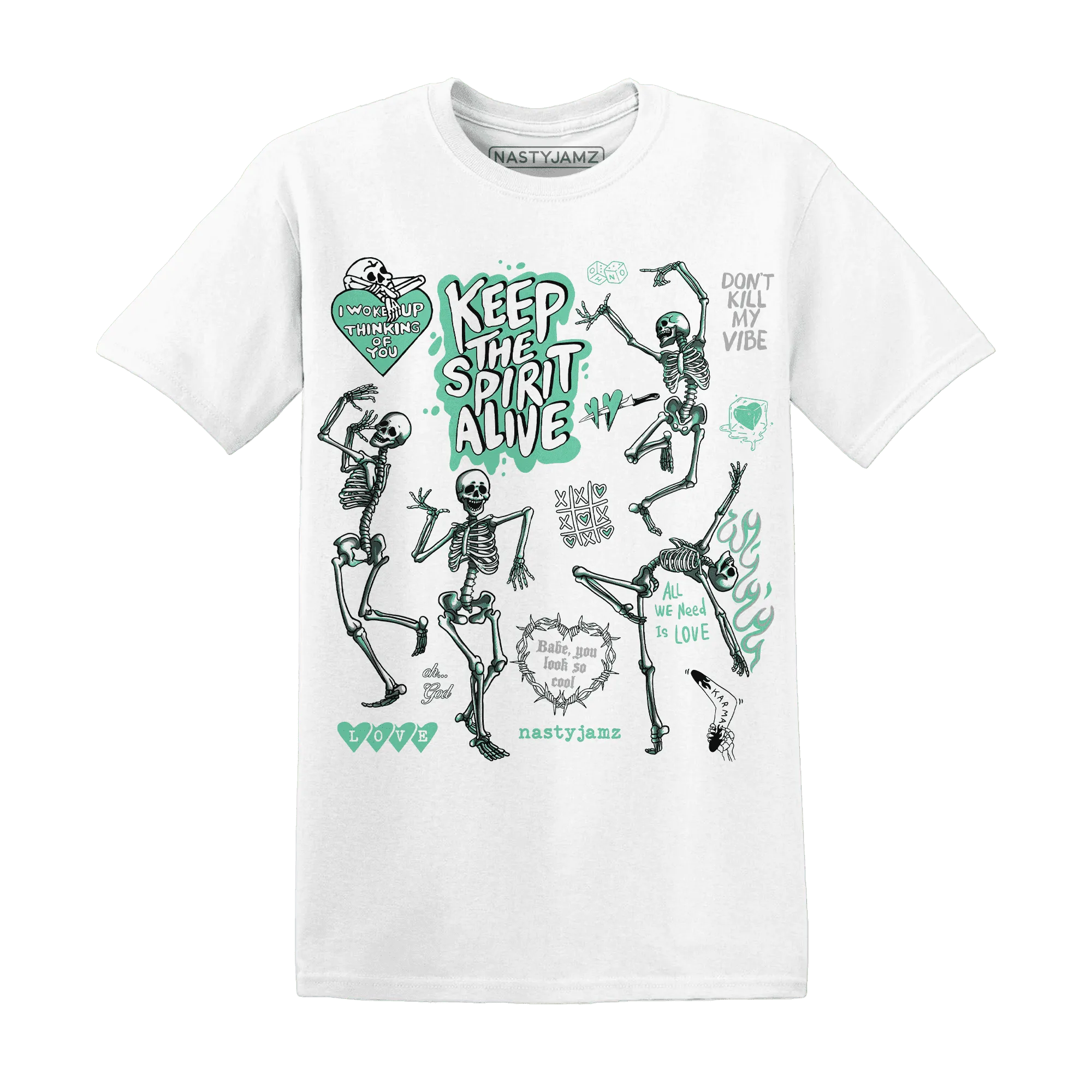 High-OG-Green-Glow-1s-NastyJamz-T-Shirt-Match-Keep-The-Spirit-Alive