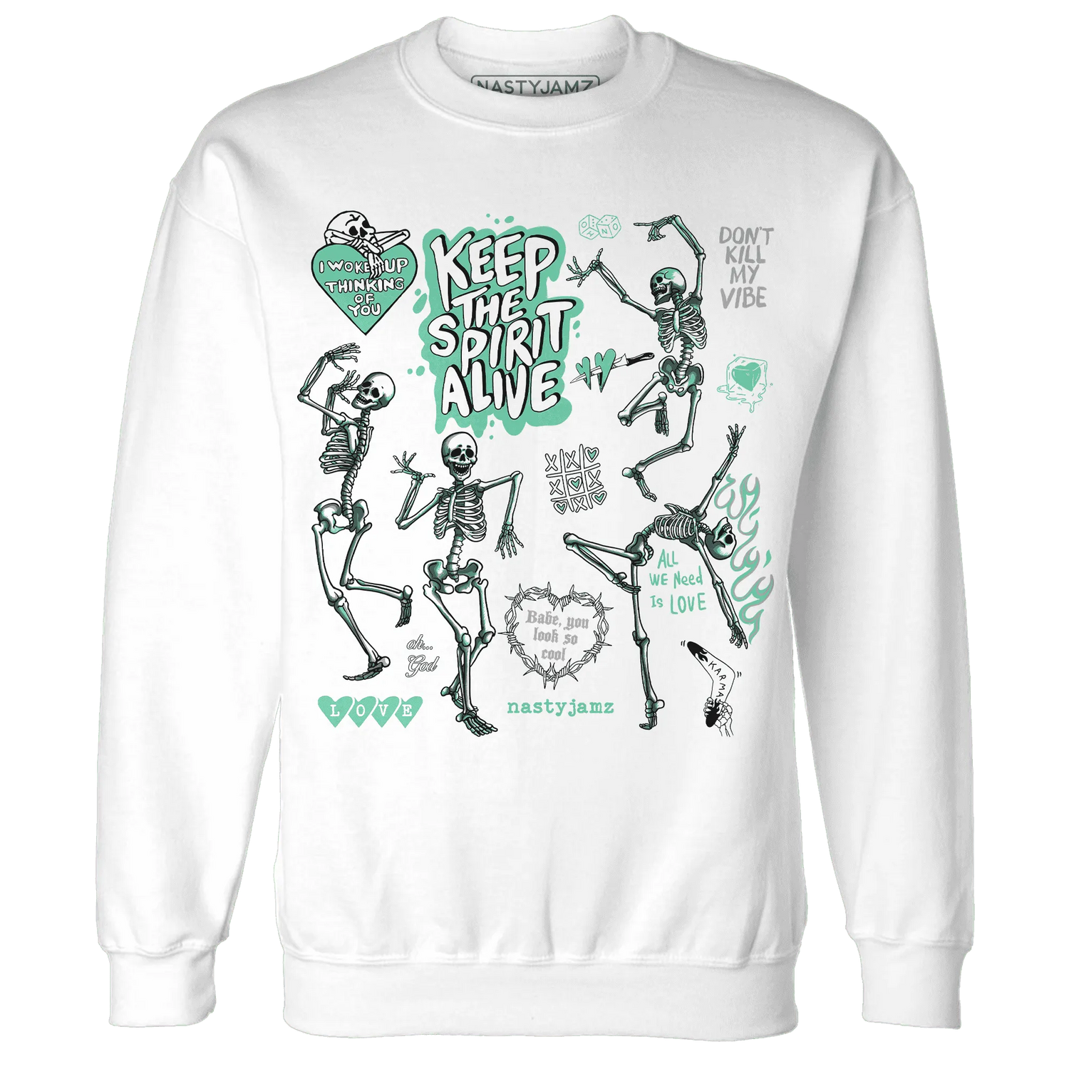 High-OG-Green-Glow-1s-NastyJamz-Sweatshirt-Match-Keep-The-Spirit-Alive