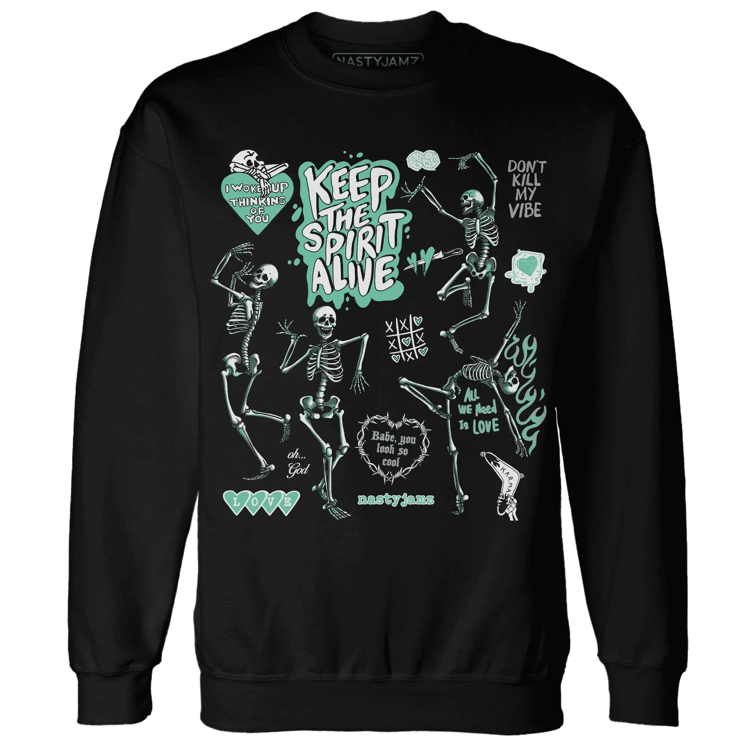 High-OG-Green-Glow-1s-NastyJamz-Sweatshirt-Match-Keep-The-Spirit-Alive