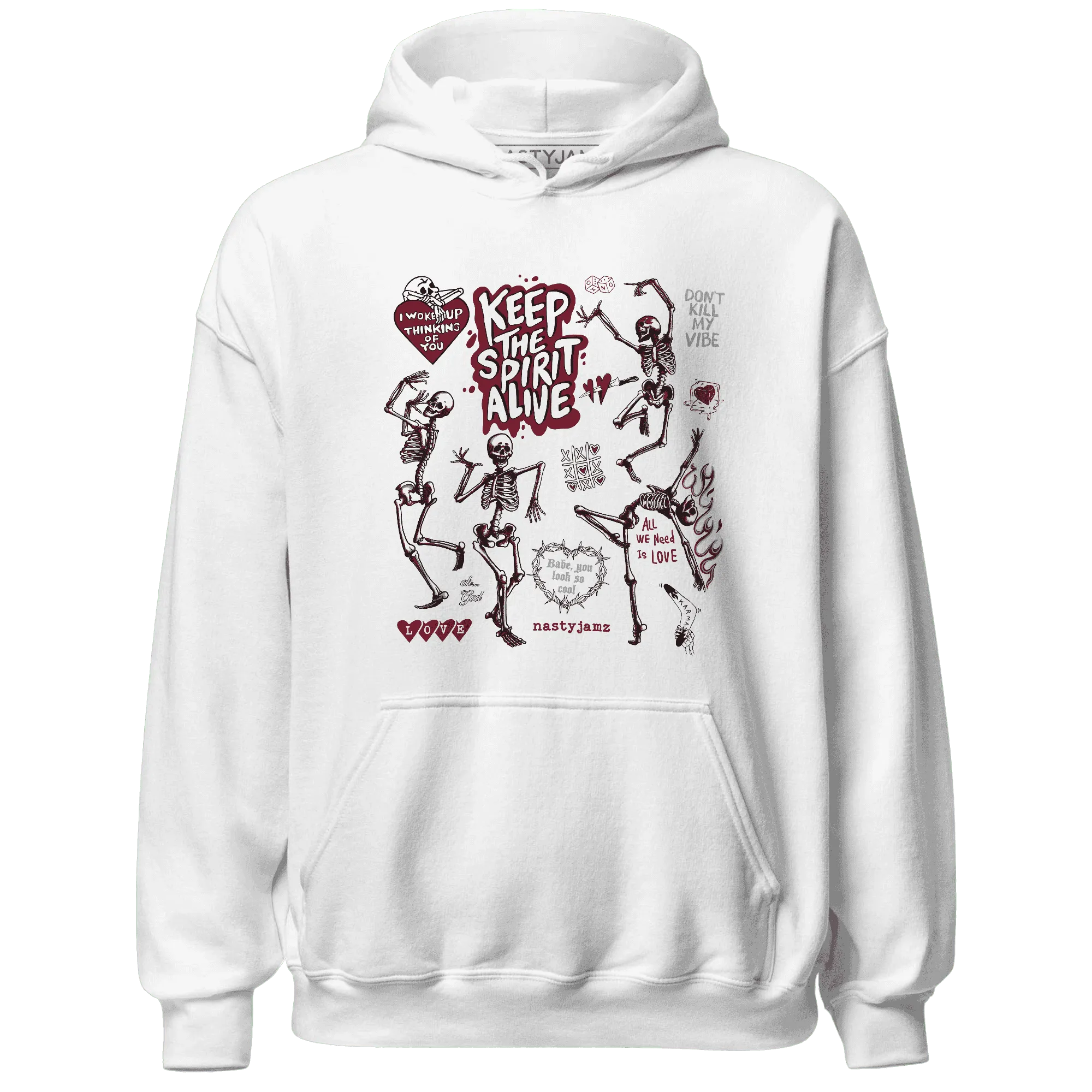 High-White-Team-Red-1s-NastyJamz-Hoodie-Match-Keep-The-Spirit-Alive