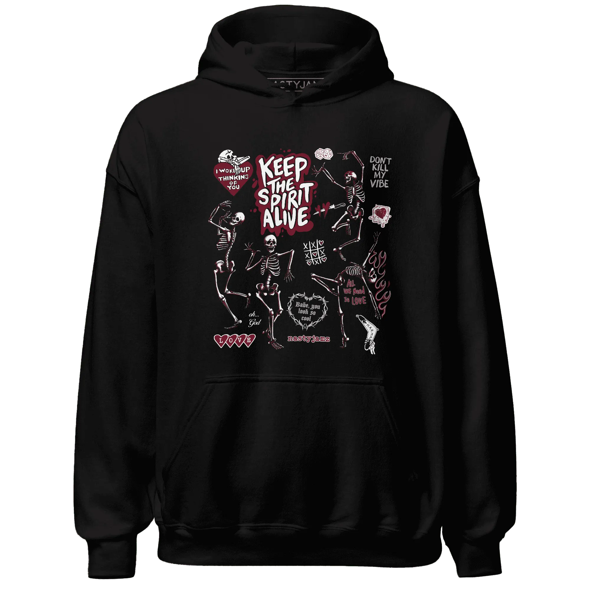 High-White-Team-Red-1s-NastyJamz-Hoodie-Match-Keep-The-Spirit-Alive