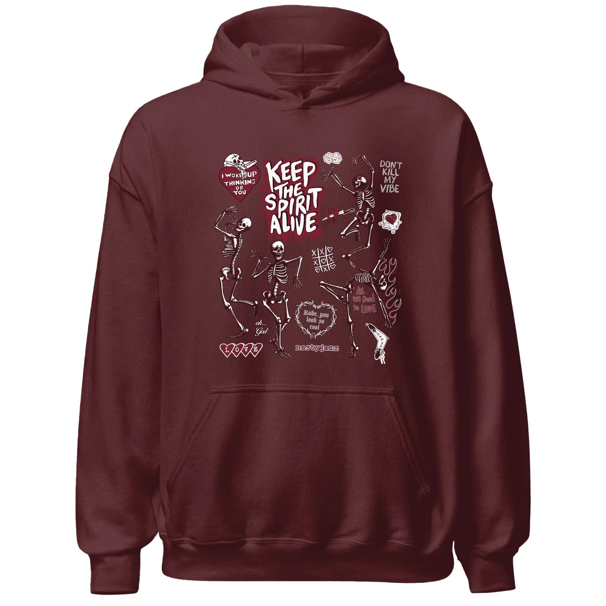 High-White-Team-Red-1s-NastyJamz-Hoodie-Match-Keep-The-Spirit-Alive