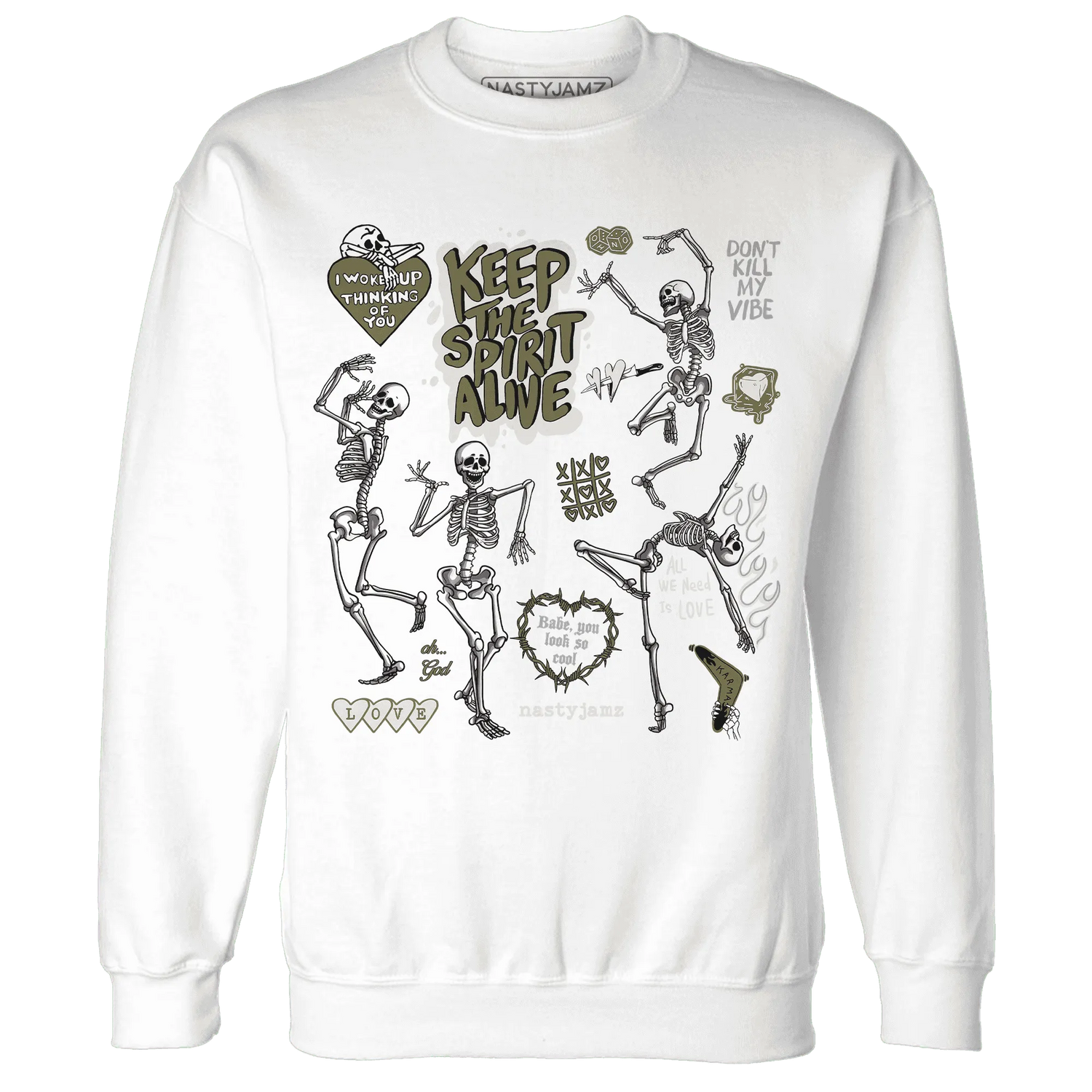 Medium-Olive-1s-NastyJamz-Sweatshirt-Match-Keep-The-Spirit-Alive