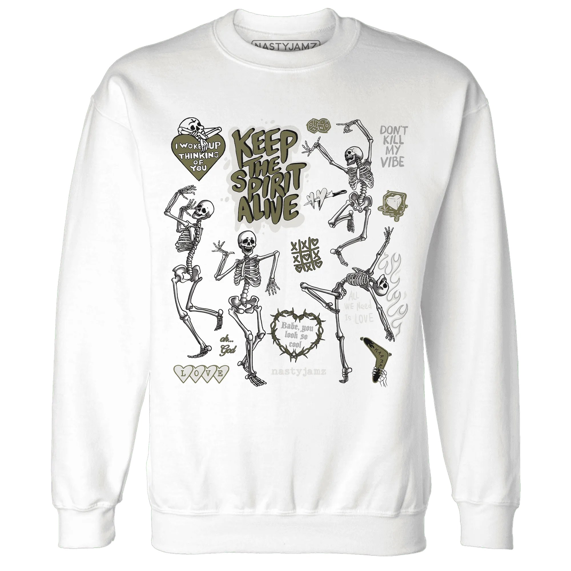 Medium-Olive-1s-NastyJamz-Sweatshirt-Match-Keep-The-Spirit-Alive