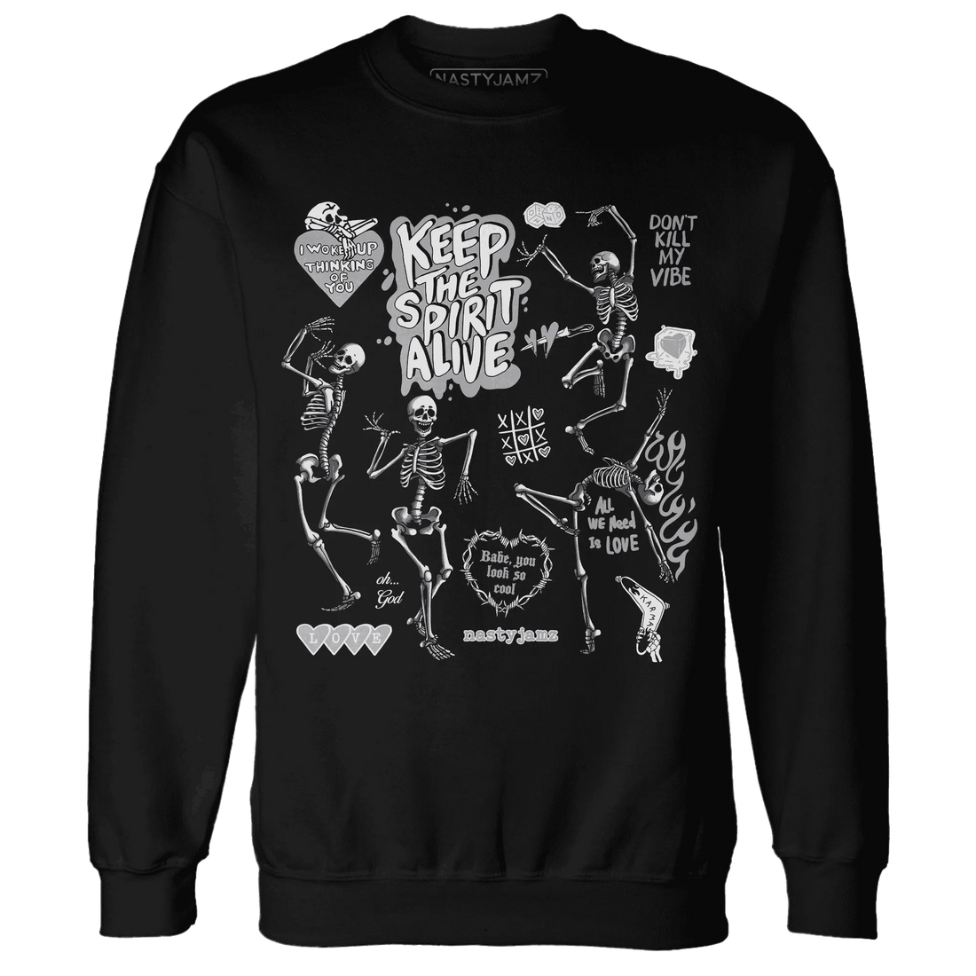Wolf-Grey-1s-NastyJamz-Sweatshirt-Match-Keep-The-Spirit-Alive