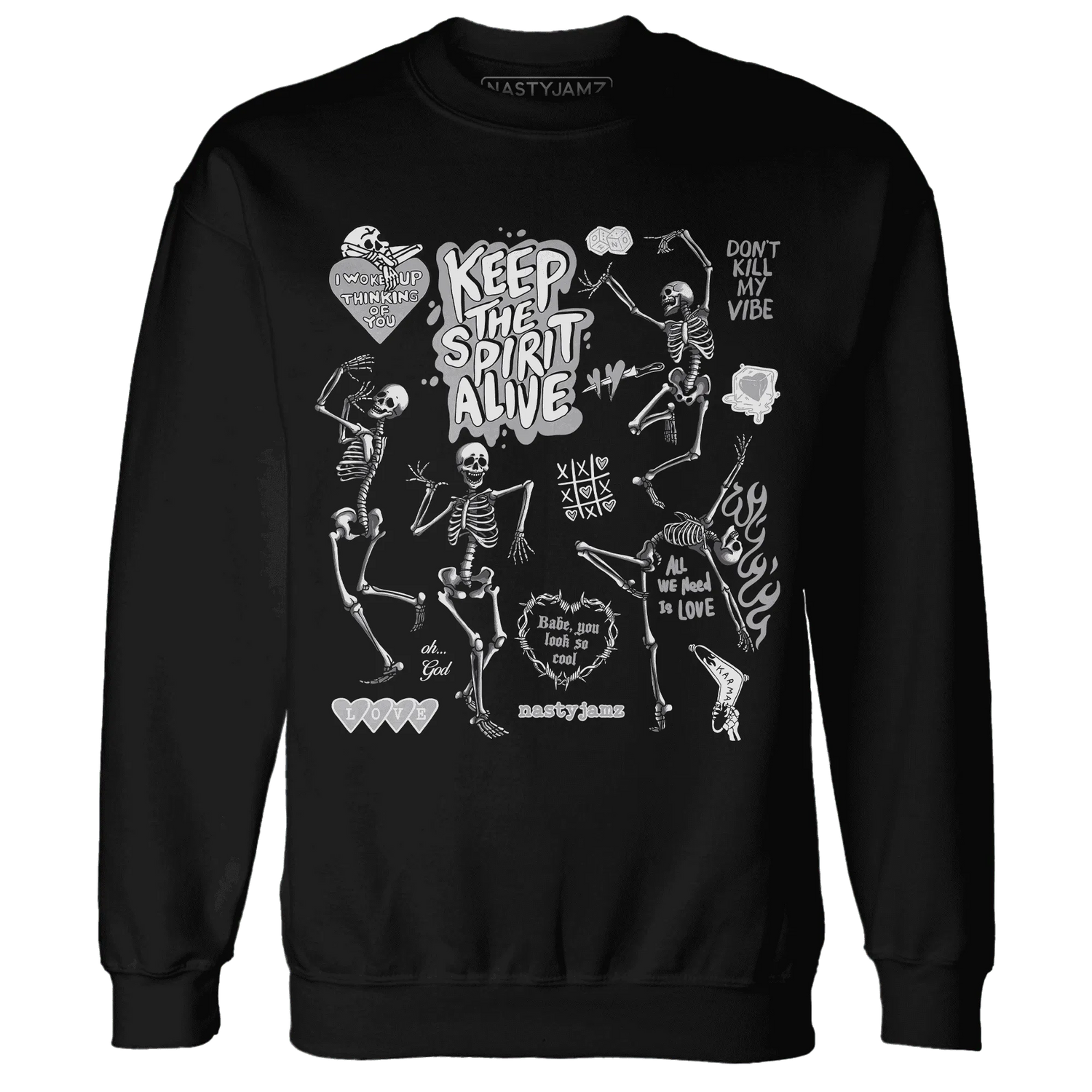 Wolf-Grey-1s-NastyJamz-Sweatshirt-Match-Keep-The-Spirit-Alive