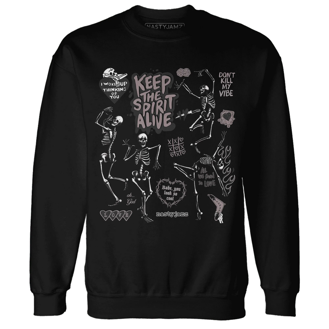 Black-Violet-Ore-3s-NastyJamz-Sweatshirt-Match-Keep-The-Spirit-Alive