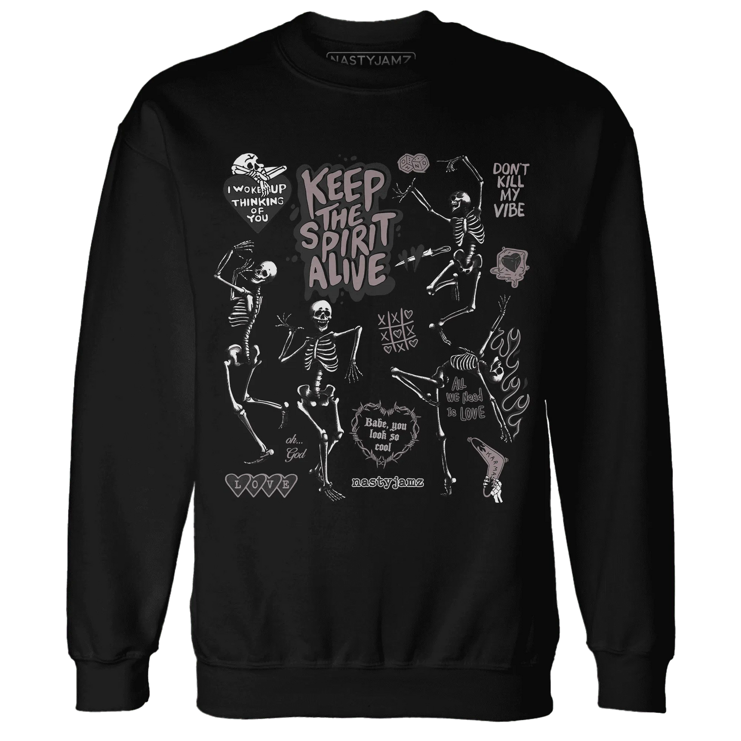 Black-Violet-Ore-3s-NastyJamz-Sweatshirt-Match-Keep-The-Spirit-Alive