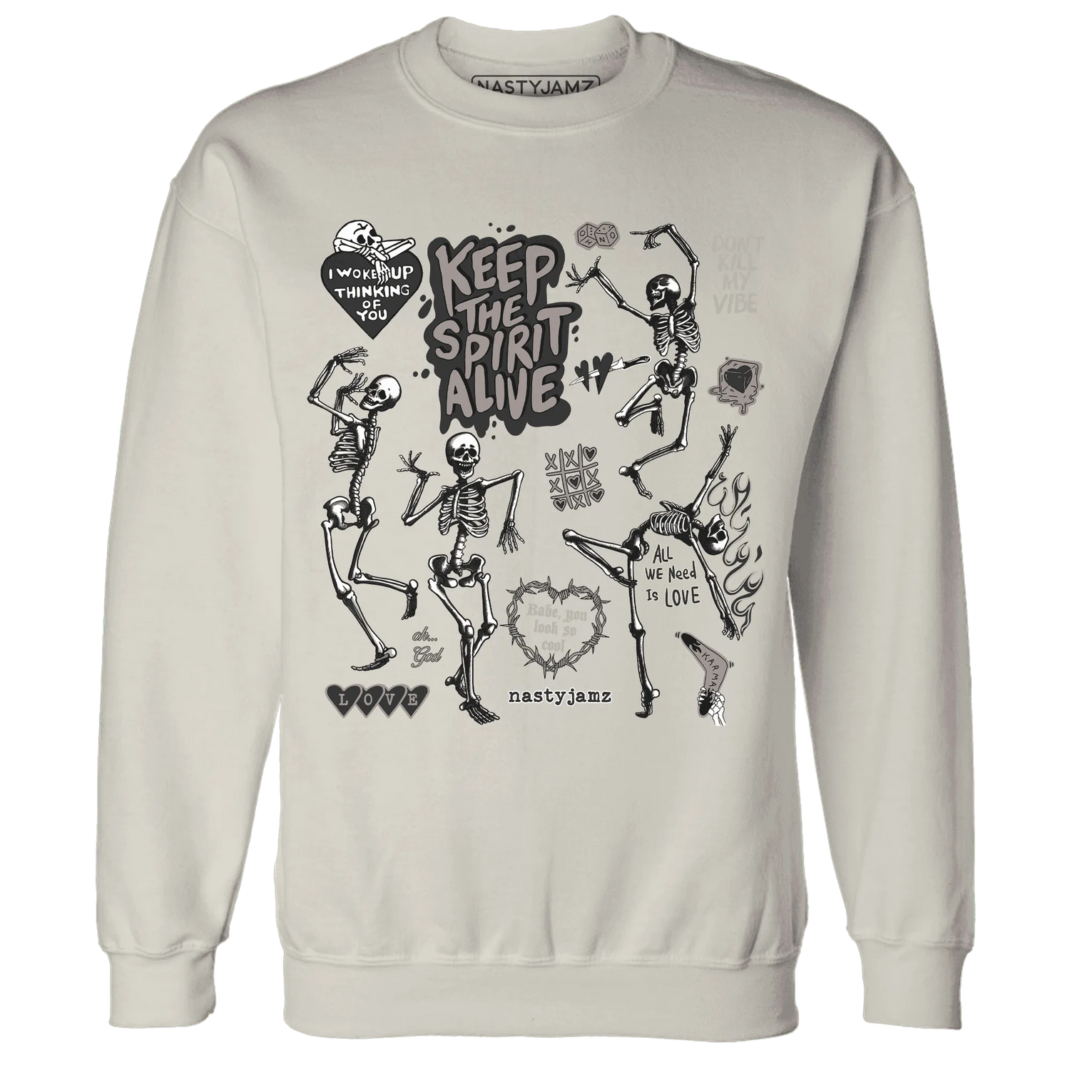 Black-Violet-Ore-3s-NastyJamz-Sweatshirt-Match-Keep-The-Spirit-Alive