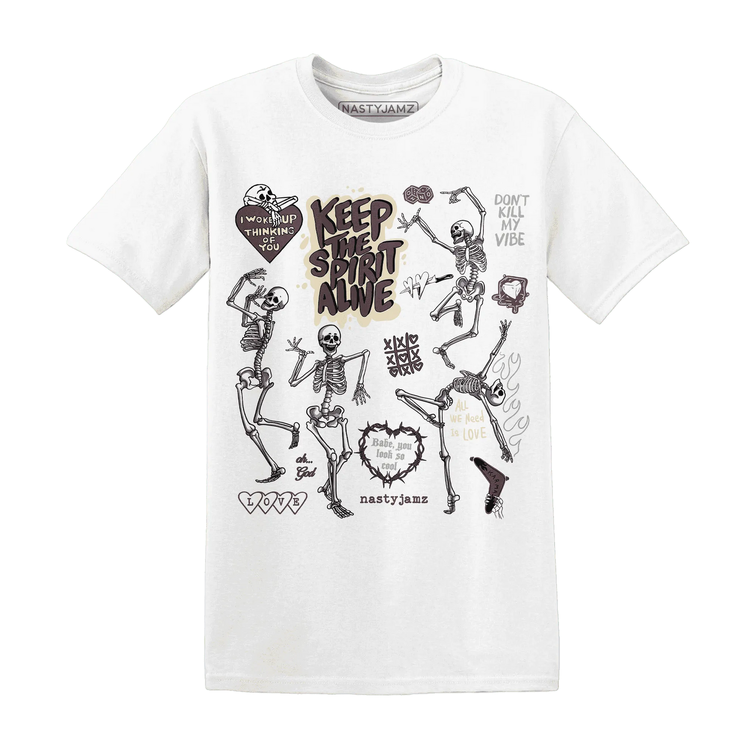 Burgundy-Crush-3s-NastyJamz-T-Shirt-Match-Keep-The-Spirit-Alive