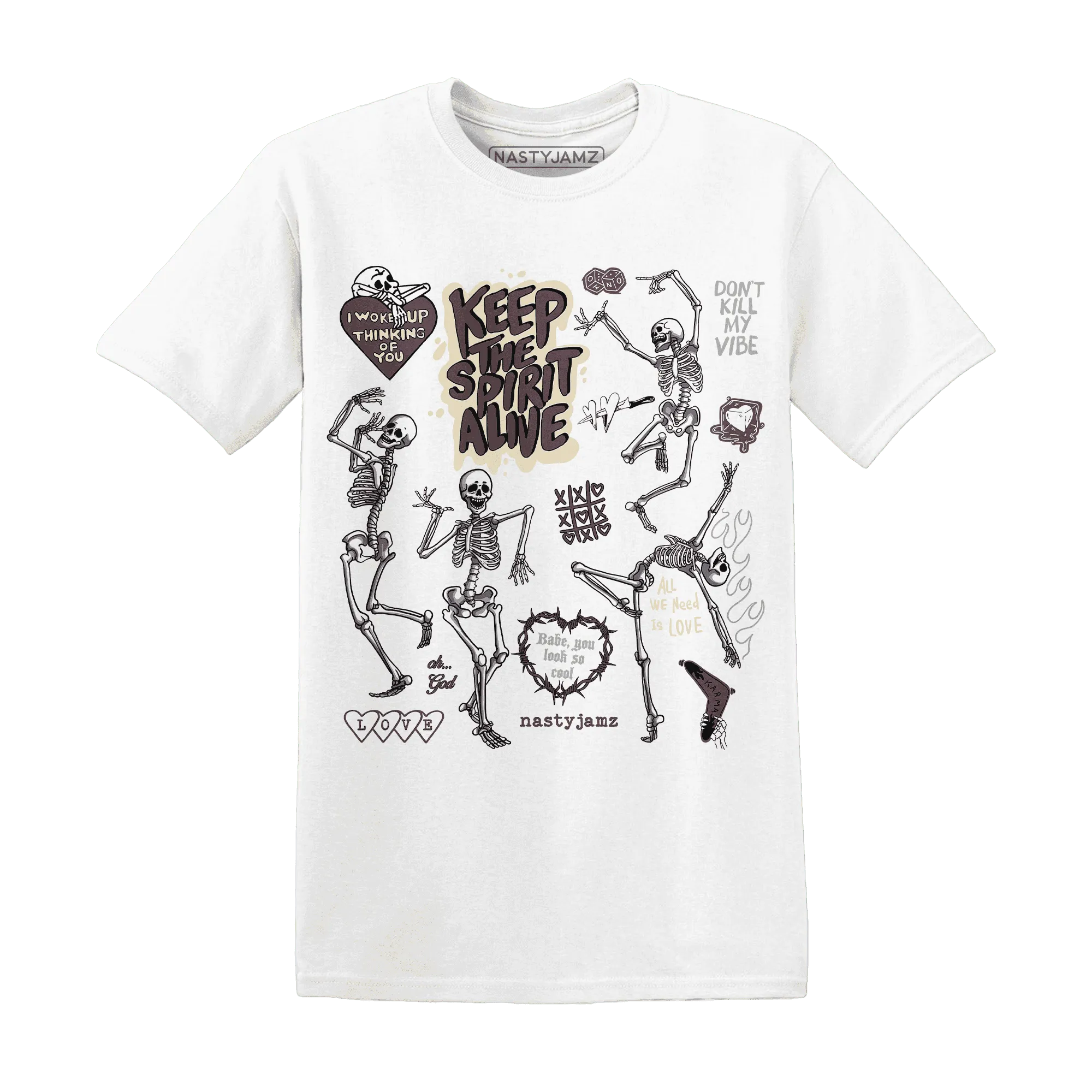 Burgundy-Crush-3s-NastyJamz-T-Shirt-Match-Keep-The-Spirit-Alive