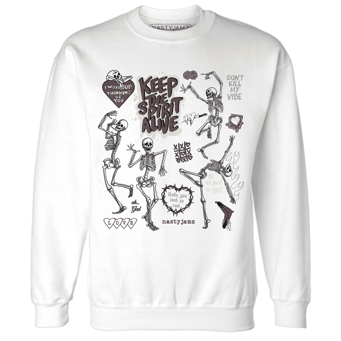 Burgundy-Crush-3s-NastyJamz-Sweatshirt-Match-Keep-The-Spirit-Alive