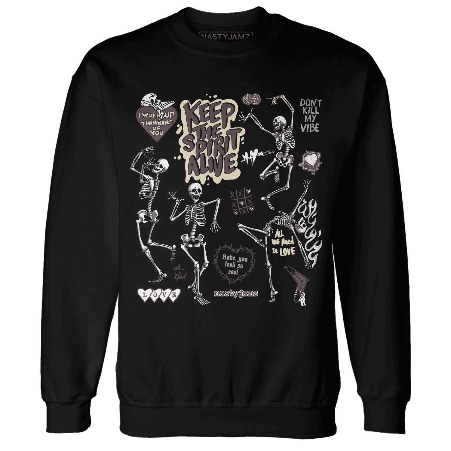 Burgundy-Crush-3s-NastyJamz-Sweatshirt-Match-Keep-The-Spirit-Alive