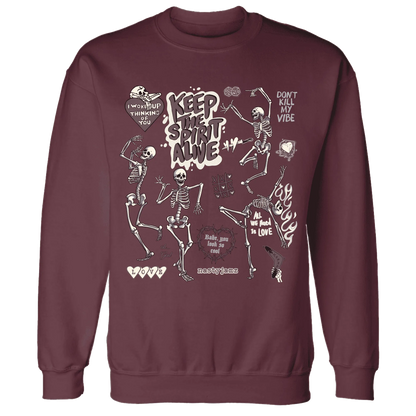 Burgundy-Crush-3s-NastyJamz-Sweatshirt-Match-Keep-The-Spirit-Alive
