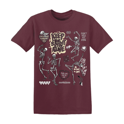 Burgundy-Crush-3s-NastyJamz-T-Shirt-Match-Keep-The-Spirit-Alive