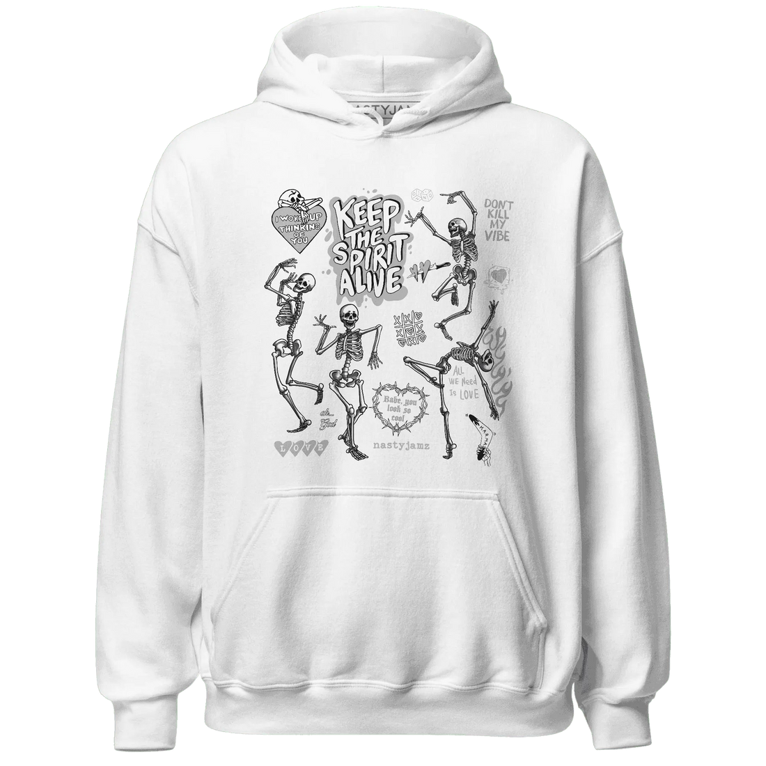 Cement-Grey-3s-NastyJamz-Hoodie-Match-Keep-The-Spirit-Alive