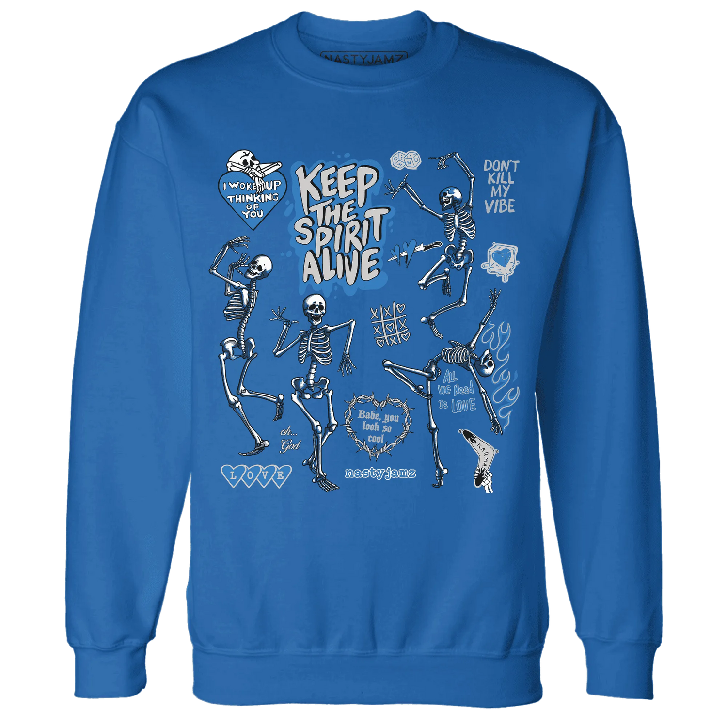 Industrial-Blue-4s-NastyJamz-Sweatshirt-Match-Keep-The-Spirit-Alive