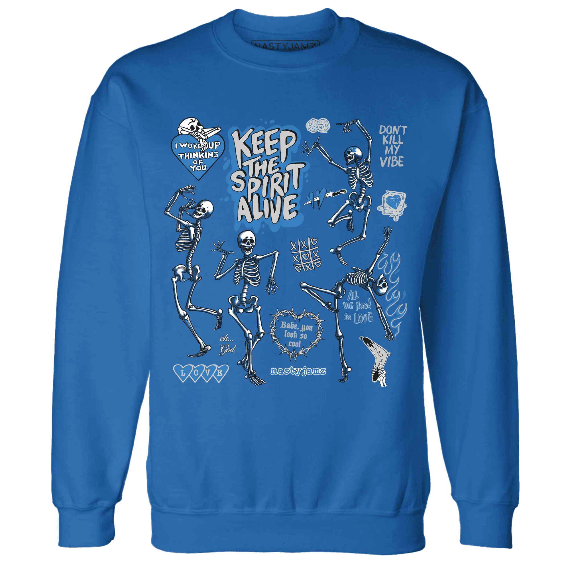 Industrial-Blue-4s-NastyJamz-Sweatshirt-Match-Keep-The-Spirit-Alive