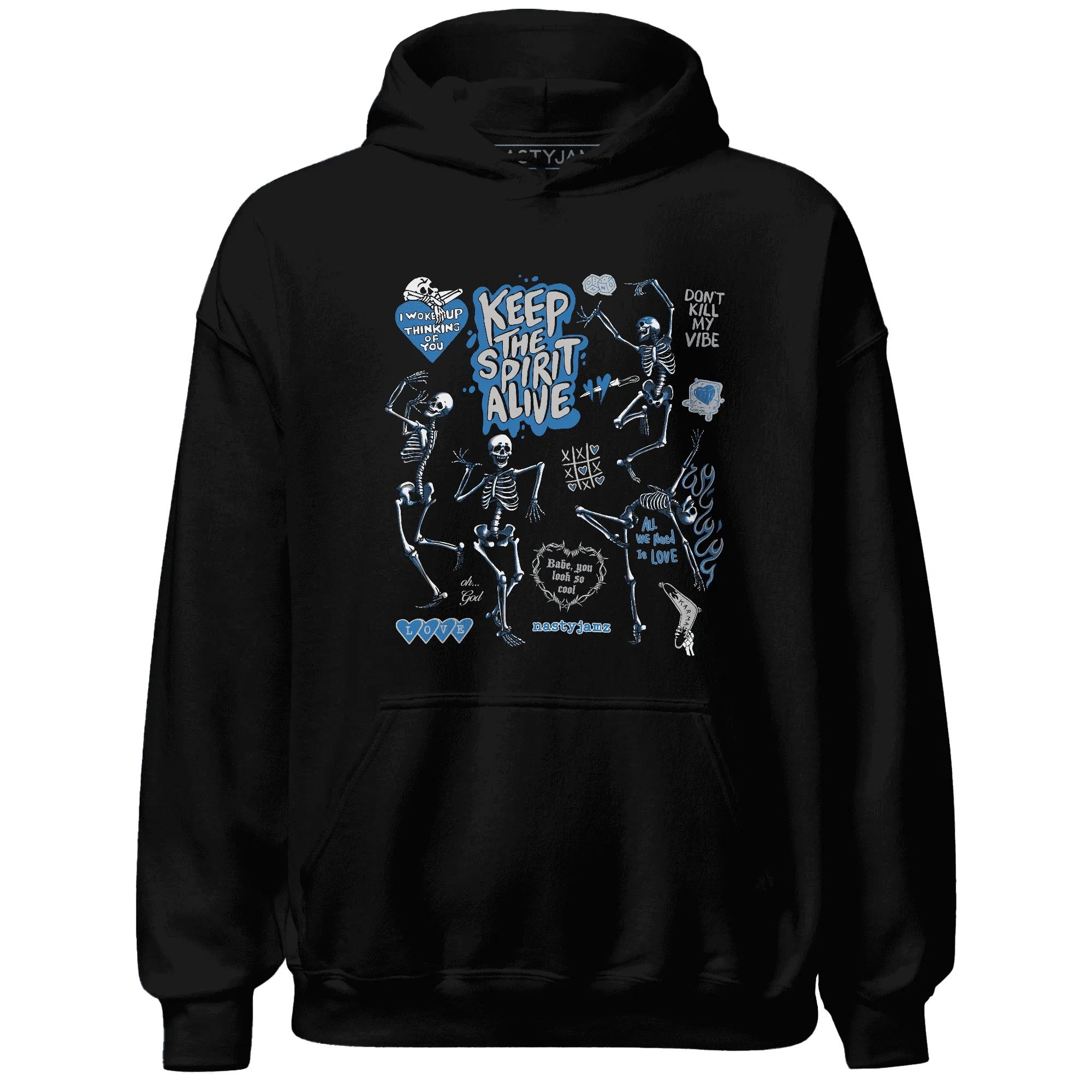 Industrial-Blue-4s-NastyJamz-Hoodie-Match-Keep-The-Spirit-Alive