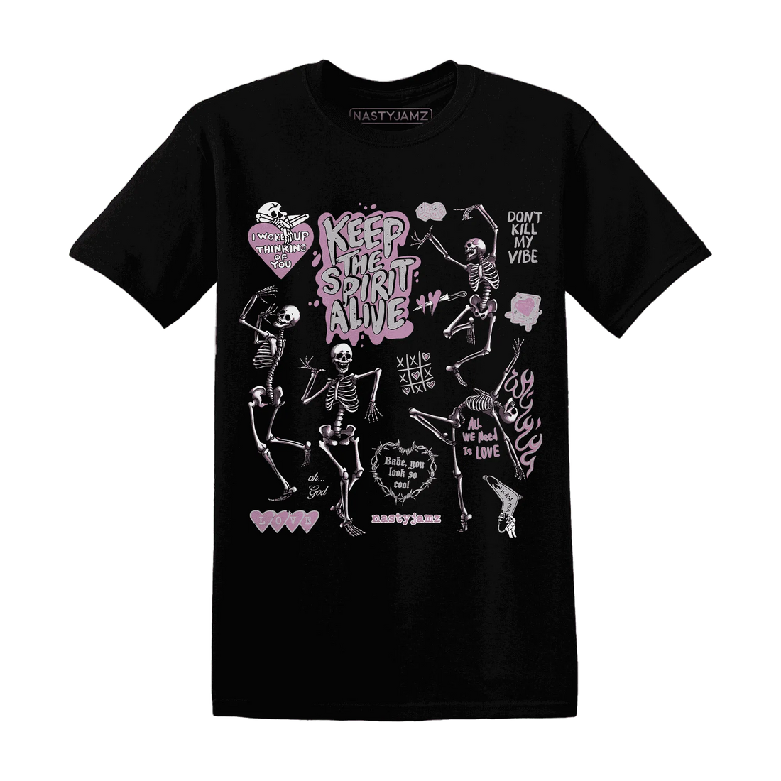 Orchid-Neutral-Grey-Black-White-4s-T-Shirt-Match-Keep-The-Spirit-Alive