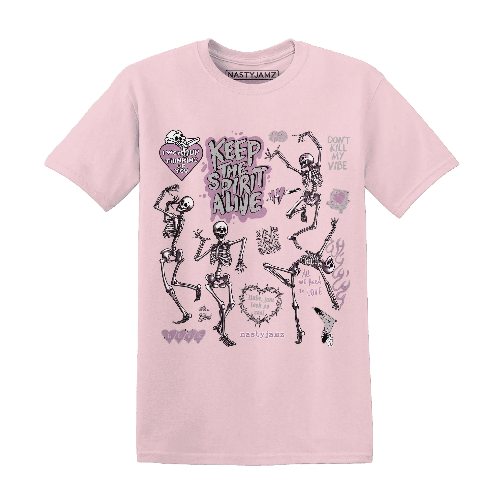 Orchid-Neutral-Grey-Black-White-4s-T-Shirt-Match-Keep-The-Spirit-Alive