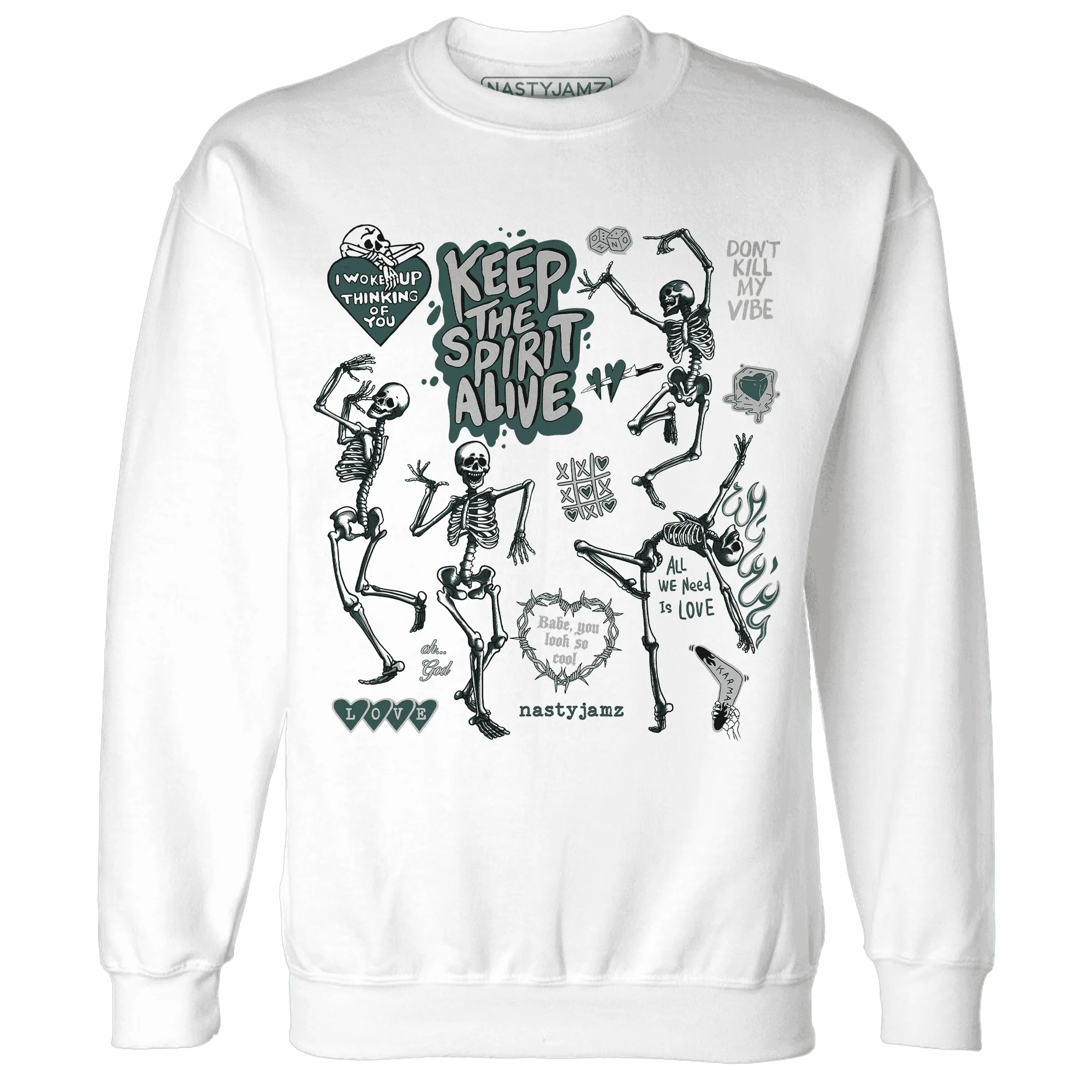 Oxidized-Green-4s-NastyJamz-Sweatshirt-Match-Keep-The-Spirit-Alive